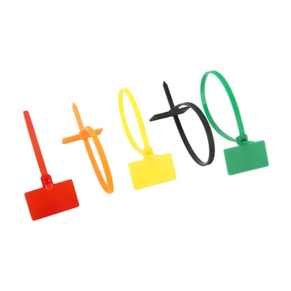 100 stücke einfache Markierung 4*150mm Nylon-Kabelbinder Etiketten Kunststoffs ch laufen markierungen Kabel anhänger selbstsicher nde Kabelbinder