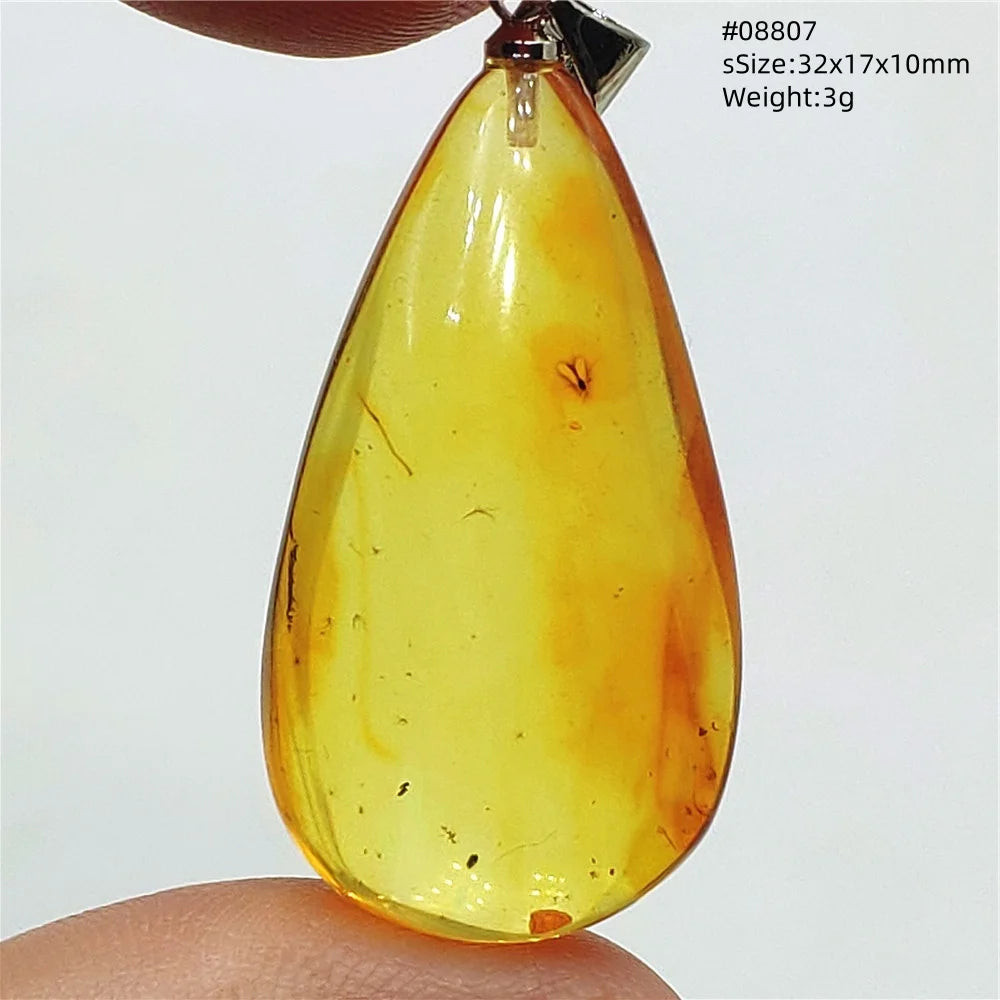 Natürlicher Bernstein-Anhänger Baltischer Blumen-Gelber Bernstein Damen Herren Schmuck Reiki-Stein AAAAAAA
