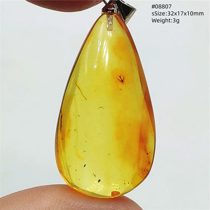 Natürlicher Bernstein-Anhänger Baltischer Blumen-Gelber Bernstein Damen Herren Schmuck Reiki-Stein AAAAAAA