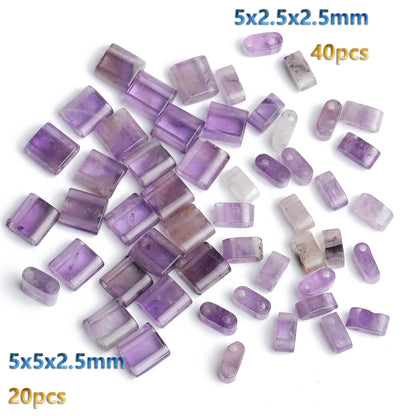 Naturstein Zwei Loch Perlen Doppellöcher Tigerauge Sediment Jaspis Rechteck Perlen für Handarbeit DIY Böhmen Armband Schmuck