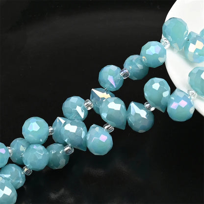 Österreich AB Farbe Kristall Erdbeere Perlen 10*8mm Glänzende Facettierte Glas Perlen für Schmuck Machen DIY Hochzeit Kleid zubehör