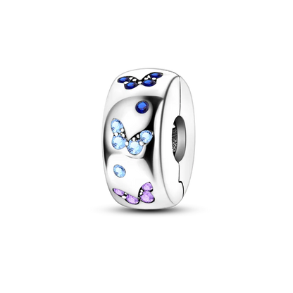 Silberverschluss, 925er-Sterlingsilber, CZ-Pflaster-Clip-Charms, Gänseblümchen-Perlen, Stopper, Sicherheitskette, passend für Original-Armreif, Schmuck-Clip