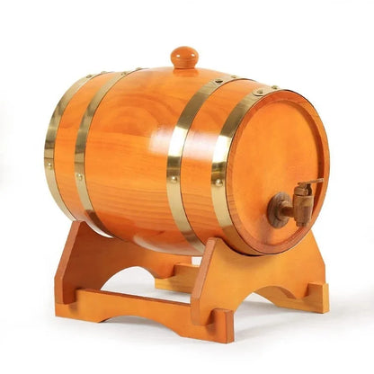 JUSTINLAU 1,5/3 l Weinfass-Whiskyfass aus Holz mit Ständer, Bunge und Zapfen, Whiskyfassspender zur Aufbewahrung von Cocktailfassen
