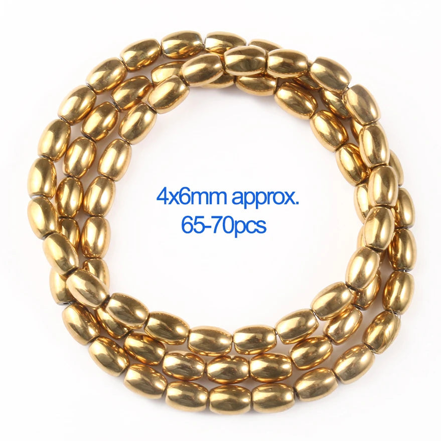 AAA+ Retention Farbe Natürliche vergoldete Hämatit Perle Herz Runde Stern Spacer Lose Perlen für Schmuck Machen DIY Charm Armband