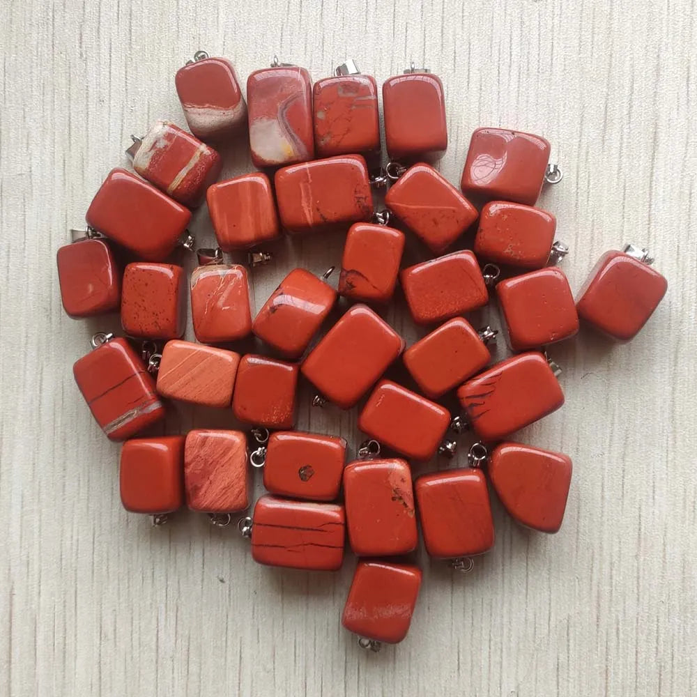 Großhandel 50 teile/los 2025 heißer verkauf trendy Verschiedene Naturstein Gemischt Unregelmäßige form anhänger charms schmuck