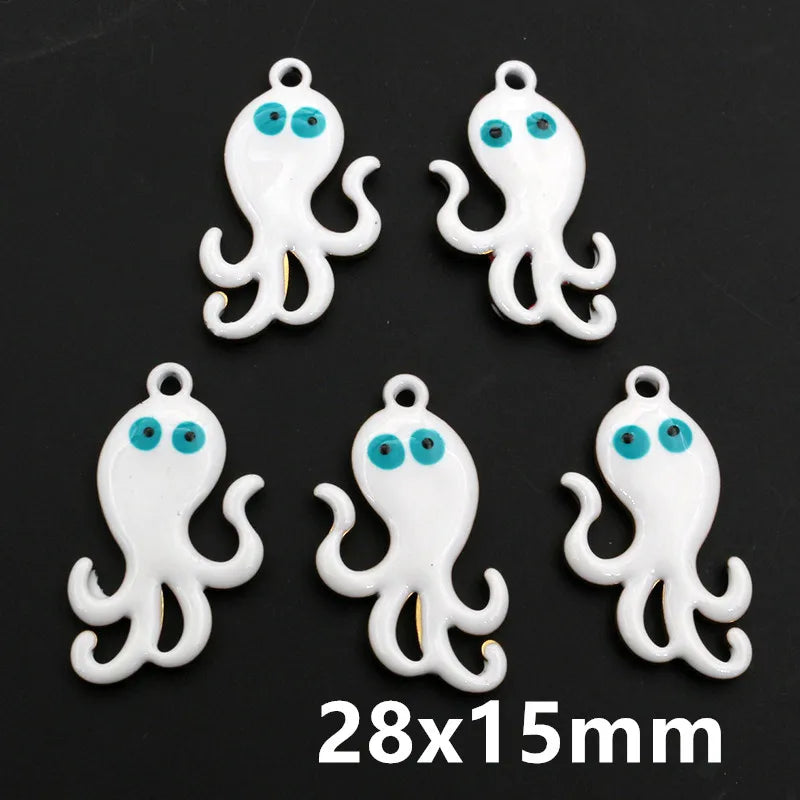 10 Stück Edelstahl Emaille Streifen Fisch Charms Anhänger 40x8/40x14mm DIY Schmuck Herstellung Zubehör für Halsketten Ohrringe