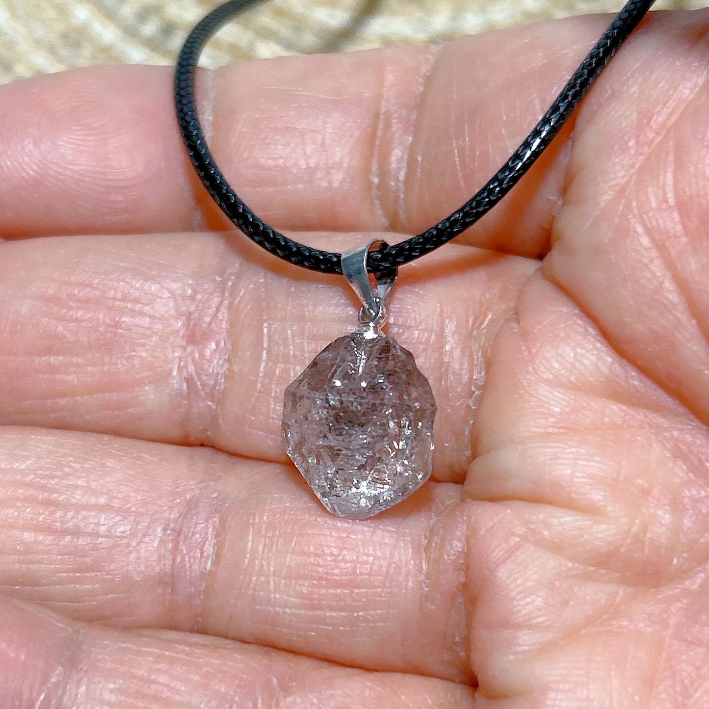 Natürlicher Kristall Herkimer Diamant Zubehör Hängestein Edelsteine Mineral Energie Reiki Heimdekorationen Geschenk Erzkristalle