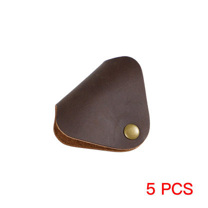 5 Stück Kabelhalter aus echtem Leder, Kabel-Organizer-Clips, Kabelbänder, Kopfhörerkabel, USB-Ladegerät-Halter für den Schreibtisch, ordentlicher Organizer