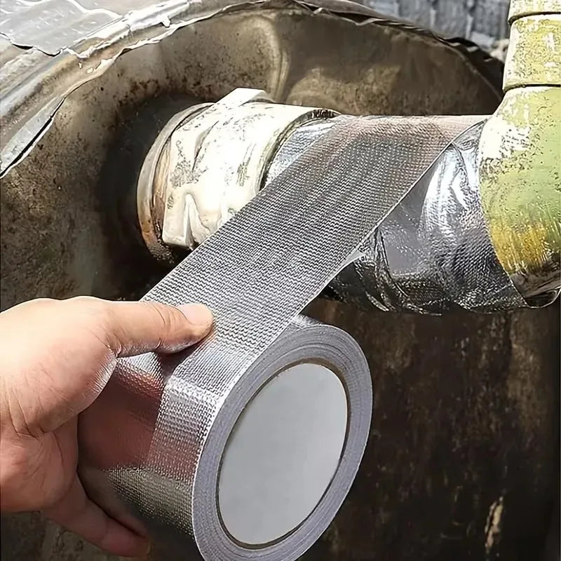 1–10 Stück hochtemperaturbeständiges Aluminiumfolienband, wasserdicht, feuchtigkeitsbeständig, rostfrei, Dichtungsband für Rohrreparatur, Küchenauspuff