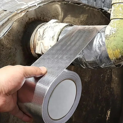 1–10 Stück hochtemperaturbeständiges Aluminiumfolienband, wasserdicht, feuchtigkeitsbeständig, rostfrei, Dichtungsband für Rohrreparatur, Küchenauspuff