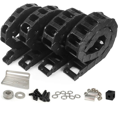 BulkMan3D QS25x50 R40 Kabelschleppketten-Set, nicht zu öffnender Kunststoff-Schleppleinen-Übertragungsdrahtträger für Ultimate Bee CNC-Maschine