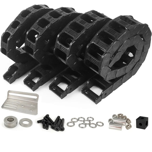 BulkMan3D QS25x50 R40 Kabelschleppketten-Set, nicht zu öffnender Kunststoff-Schleppleinen-Übertragungsdrahtträger für Ultimate Bee CNC-Maschine