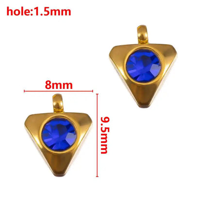 2/5/10 stücke Edelstahl Zirkon Anhänger Herz Blume Charms Für DIY Schmuck Machen Armband Handgemachte Accessoires Großhandel
