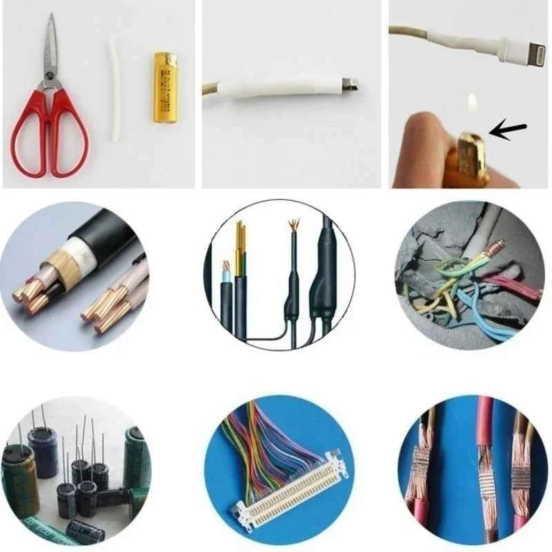 Schrumpfschlauch, 328 Stück, Drahtwickel, Kabelhülse, Sortiment, Verhältnis 2:1, elektrisches Isolierschlauch mit Heißluftpistole, 300 W Heizung