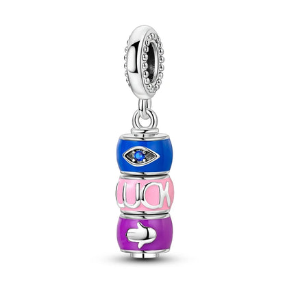 Sicherheitsketten aus 925er-Sterlingsilber, violette Serie, Schmetterling, Widder, Zwillinge, passend für Original-Armbänder, DIY-Schmuckherstellung, Geschenk für Frauen