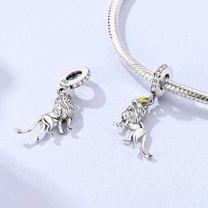 925 Sterling Silber Tier-Serie Charms Perlen Schaf Elefant Tiger Eule Anhänger Passend für Original-Armband DIY Frauen Geschenk