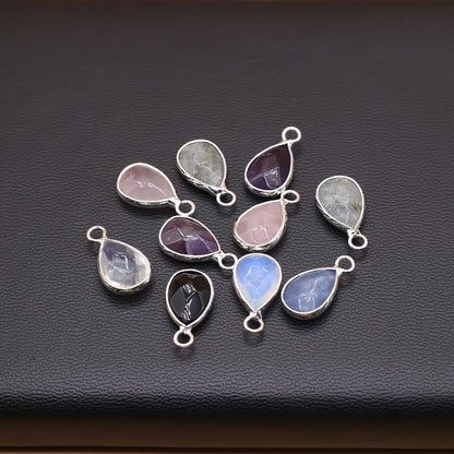 5 teile/los Natürliche Achate Anhänger Abschnitt Mix Bunte Stein Anhänger Charms für Frauen Männer, Die DIY Schmuck Halskette Zubehör