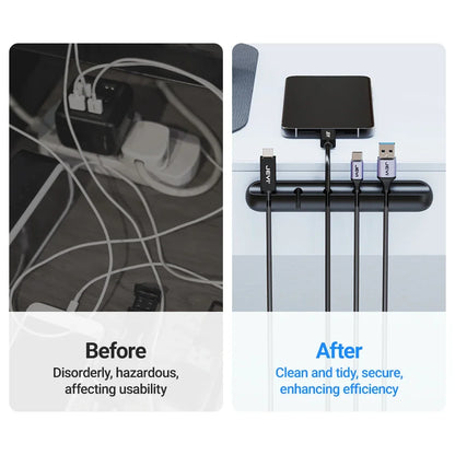 Großhandel Clips Kabelhalter für MouseHeadphone Kabel Organizer Kabel Organizer Silikon USB Kabel Wickler Desktop Tidy Management