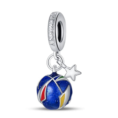 Blue Series Charm-Anhänger aus 925er-Sterlingsilber, Dackel-Feder, Meer, Kokosnussbaum, Stern, Hexe, passend für DIY-Armbänder, Halsketten, Partygeschenke