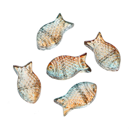 10 teile/los Allmähliche Kleine Goldfisch Glas Perlen Kristall Tschechische Spacer Perlen Für DIY Schmuck Machen Halskette Handgemachte Accessoires