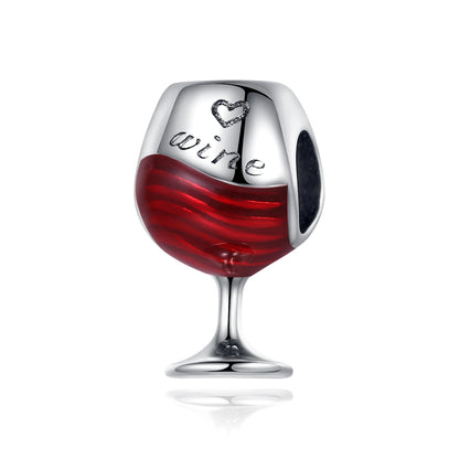 Wunderschöner roter Anhänger aus 925er-Sterlingsilber mit Rosenherz, Krabbe, Feuerwerkskörper, für Mädchen und Jungen, passend für DIY-Armbänder, Halsketten, süße Geschenke