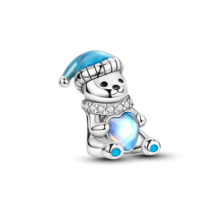 Charm-Anhänger aus Silber 925, blaue Serie, passend für Armbänder, Charms, DIY, originelle Mode-Anhänger für Schmuckherstellung