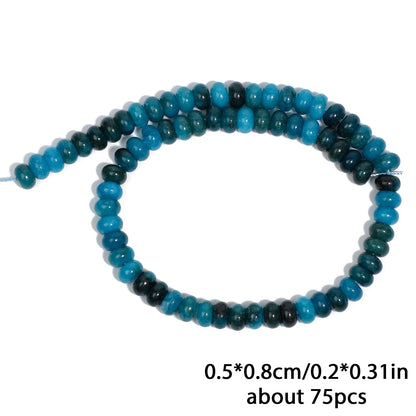 5x8mm Natürliche Abacus Rondelle Jade Quarz Perlen Stein Flache Runde DIY Charms Armbänder Lose Perlen Für Schmuck Machen liefert
