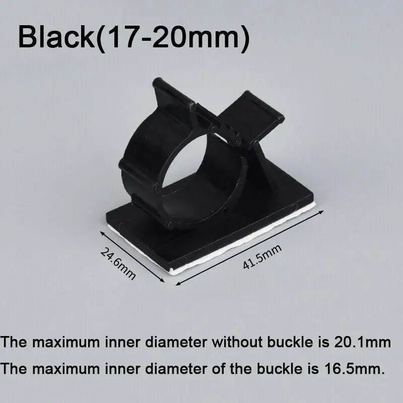 20 Stück Nylon selbstklebende Verkabelung Kabelbinder Befestigung Sitz Desktop Finishing Netzwerkkabel