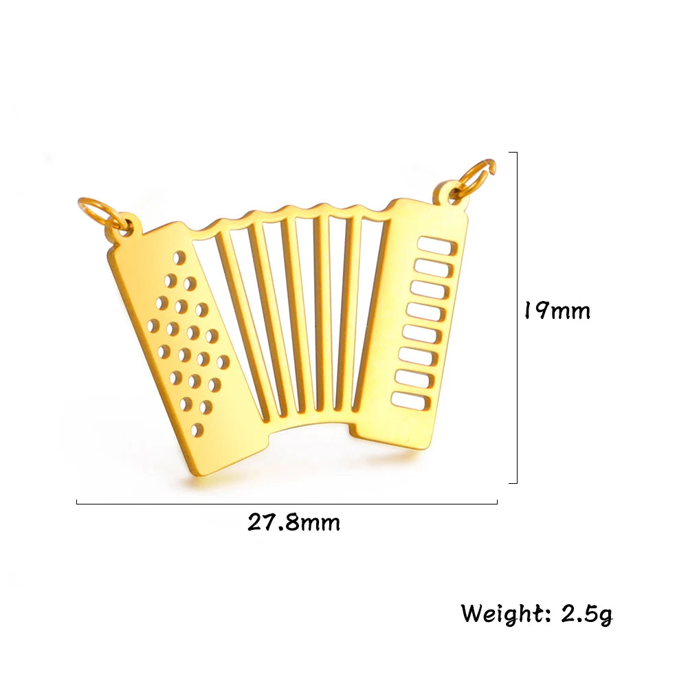 Teamer 5 teile/los Musik Note Musical Instrument Anhänger Edelstahl Charms Für Halskette Armband Herstellung Von Schmuck Großhandel Neue