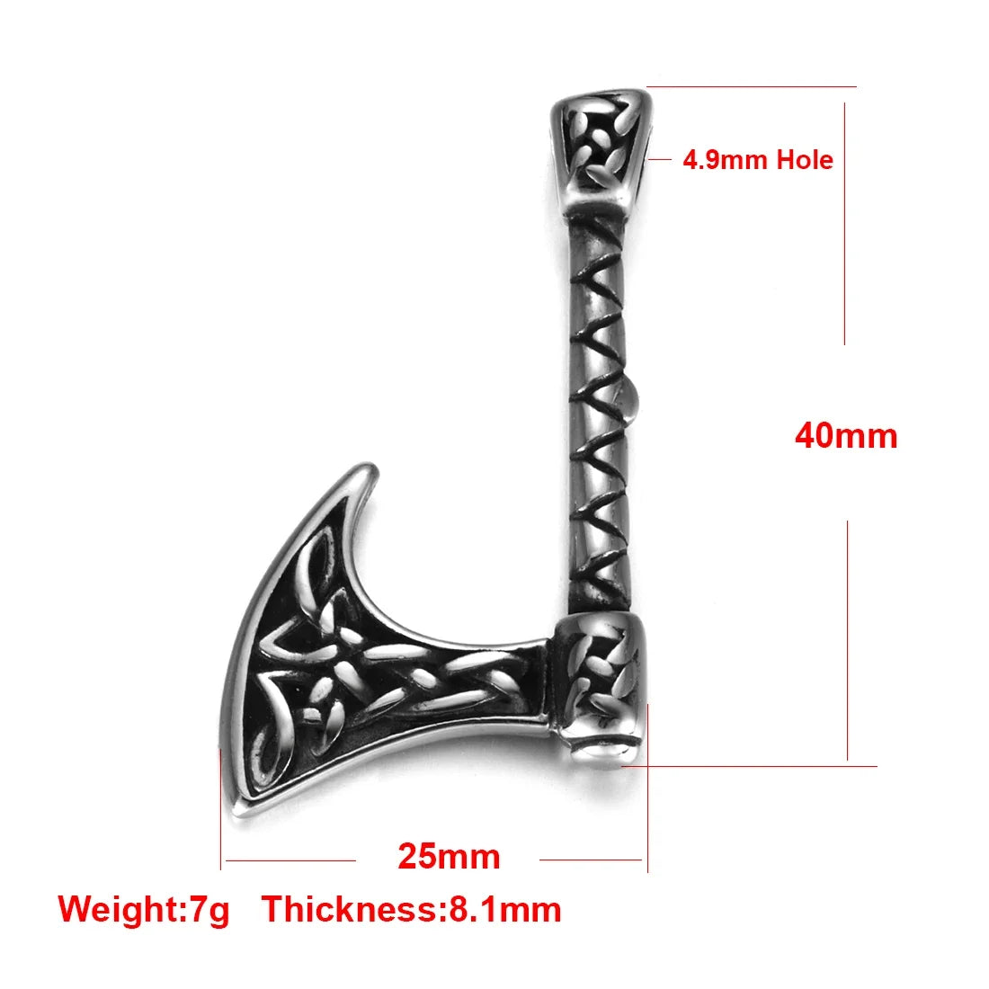 Edelstahl Viking Nordischer Anhänger für Halskette DIY Zubehör Schmuckherstellung Erkenntnisse Männer Charm Supplies Punk Axt