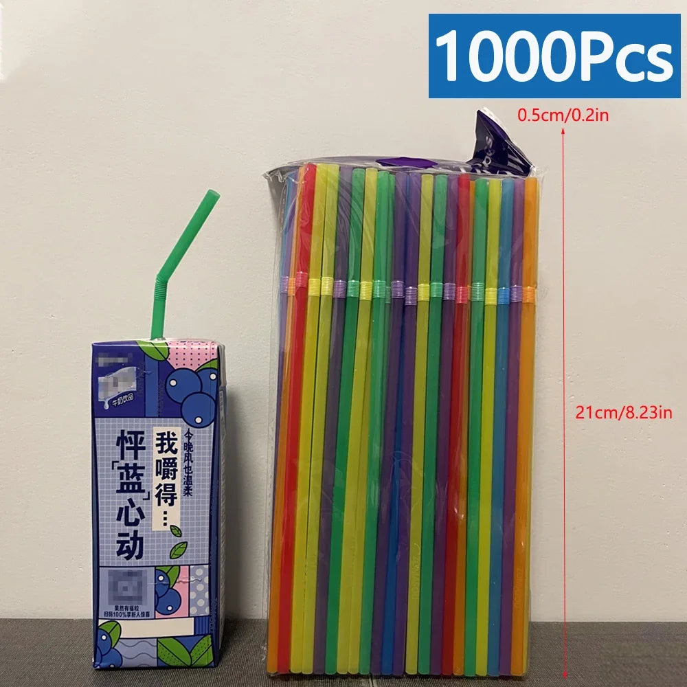 50/3000/5000pcs Trinkhalme bunte Hochzeits feier Milch Tee Bar Küche Cocktail Getränk Stroh nach Hause Cola Stroh Großhandel