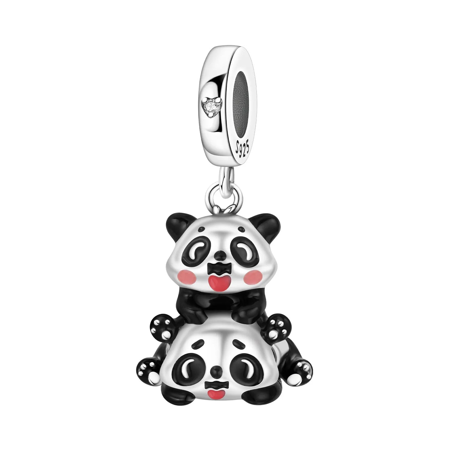 Exquisiter 925 Sterling Silber Panda Chamäleon Waschbär, Koi Welpen Tier-Anhänger Passend für DIY Armband Halskette Premium Party Geschenke