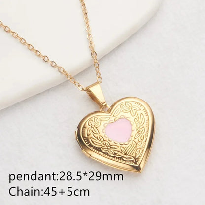 Vintage Edelstahl Offenes Herz Anhänger Halskette Für Frauen Und Mädchen Schmuck Zubehör Geschenk