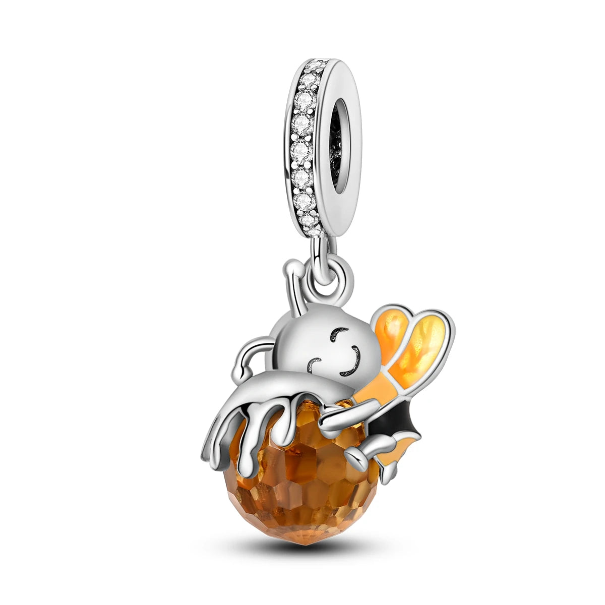 Original 925er Silber-Charm-Perlen, leuchtender, leuchtender Glühwürmchen-Schmetterlings-Anhänger, passend für Armbänder, Charm-Herstellung von Schmuck