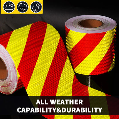 Reflektierendes Klebeband, Twill, grün-rote Streifen, wasserdichter Sicherheitsreflektorenaufkleber für Auto