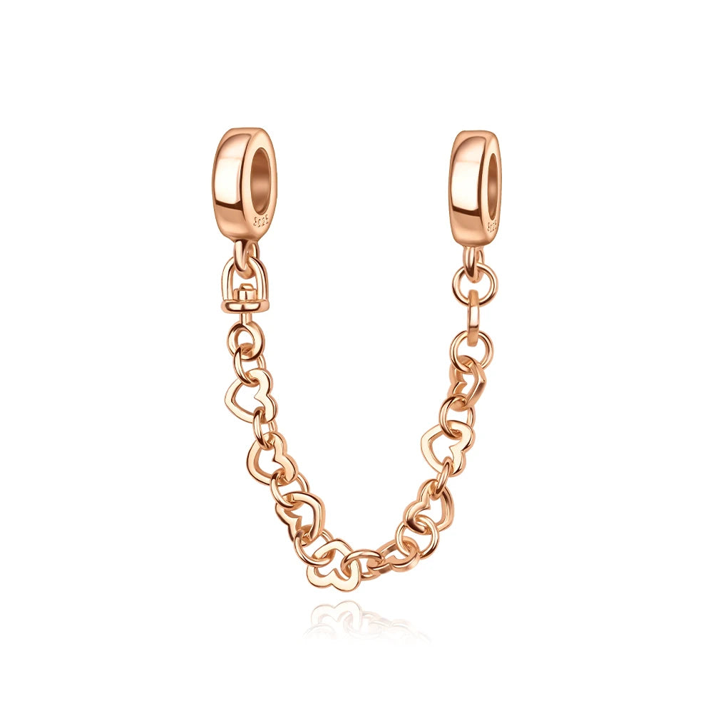 Roségold-Serie, 925er-Sterlingsilber, Zwölf Sternbilder, Halbmondkrone, High-Heel-Charm, passend für DIY-Armbänder, Halsketten, Geschenke
