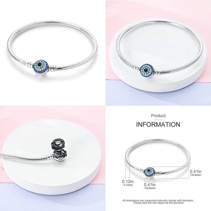 Heißer Verkauf 925 Silber Farbe Evil Eye Charm Dämon Auge Perle Für Original Armband & Armreif DIY Machen Mode Schmuck geschenk
