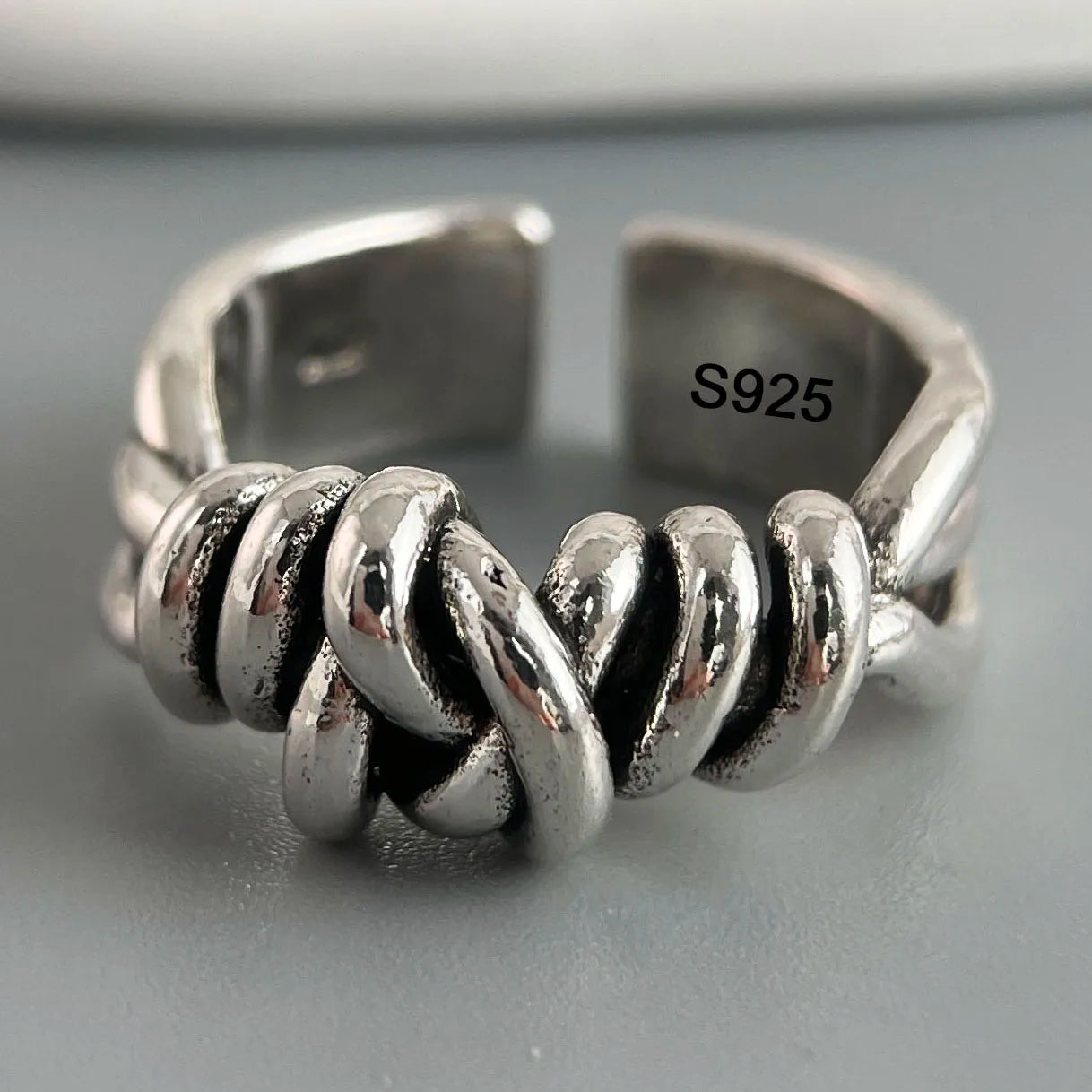 Ringe aus 925er-Sterlingsilber für Damen, Paare, minimalistisch, handgefertigt, schlicht, Retro-Blumen-Herz-Ring, edler Schmuck, Geschenk, verhindert Allergien