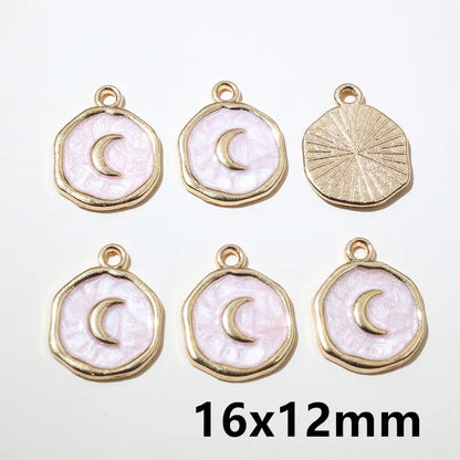 20 Stück Edelstahl Emaille Dolphin Lightning Moon Charms Anhänger für Ohrringe Armband Halskette DIY Schmuck Herstellung Zubehör