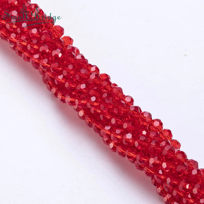 3 4 6 8 MM Rote Tschechische Runde Glaskugel Perlen Für DIY Armband Schmuck Machen Handwerk Zubehör Lose Doppelkegel Kristall Facted Bead
