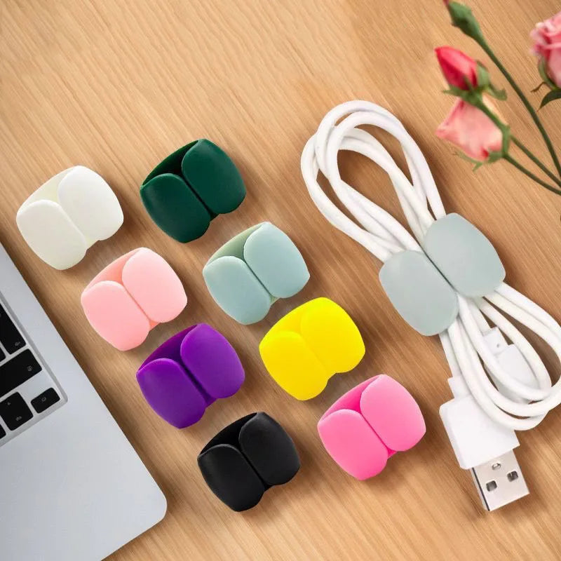 1-20PCS Tragbare Kabel Clips Desktop USB Ladekabel Management Wiederverwendbare Kabel Organizer Draht Halter Protektoren Hause büro