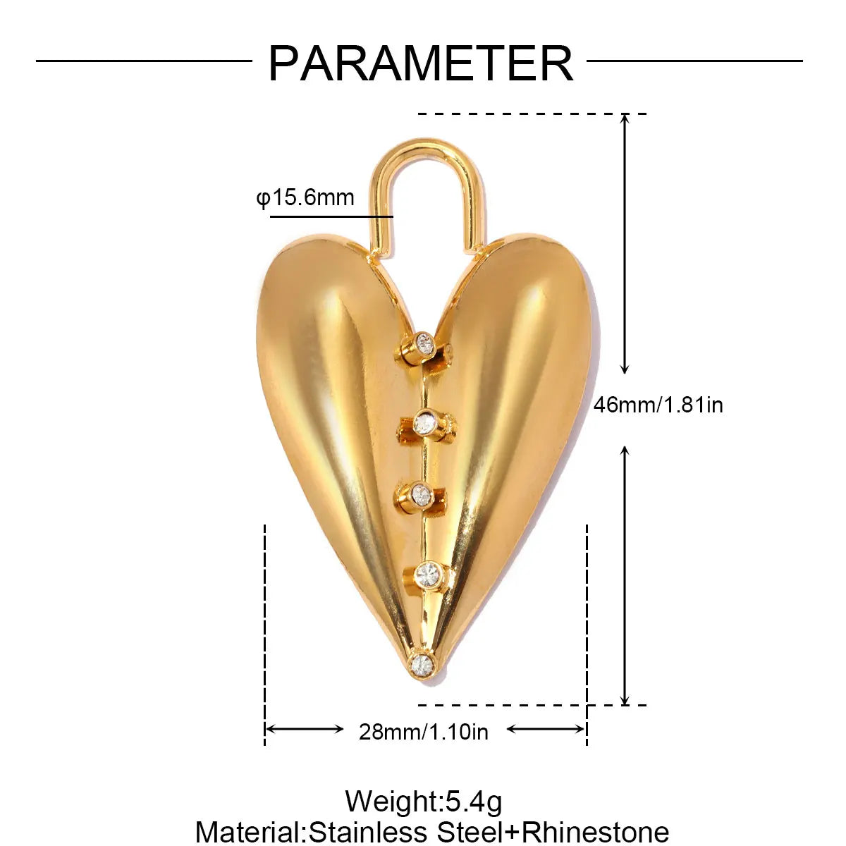 3 Stück/Set Modische Edelstahl Rosen-Blumen DIY Ohrring-Anhänger Herzförmige Halsketten-Anhänger Damen Böser-Blick-Schmuck Großhandel