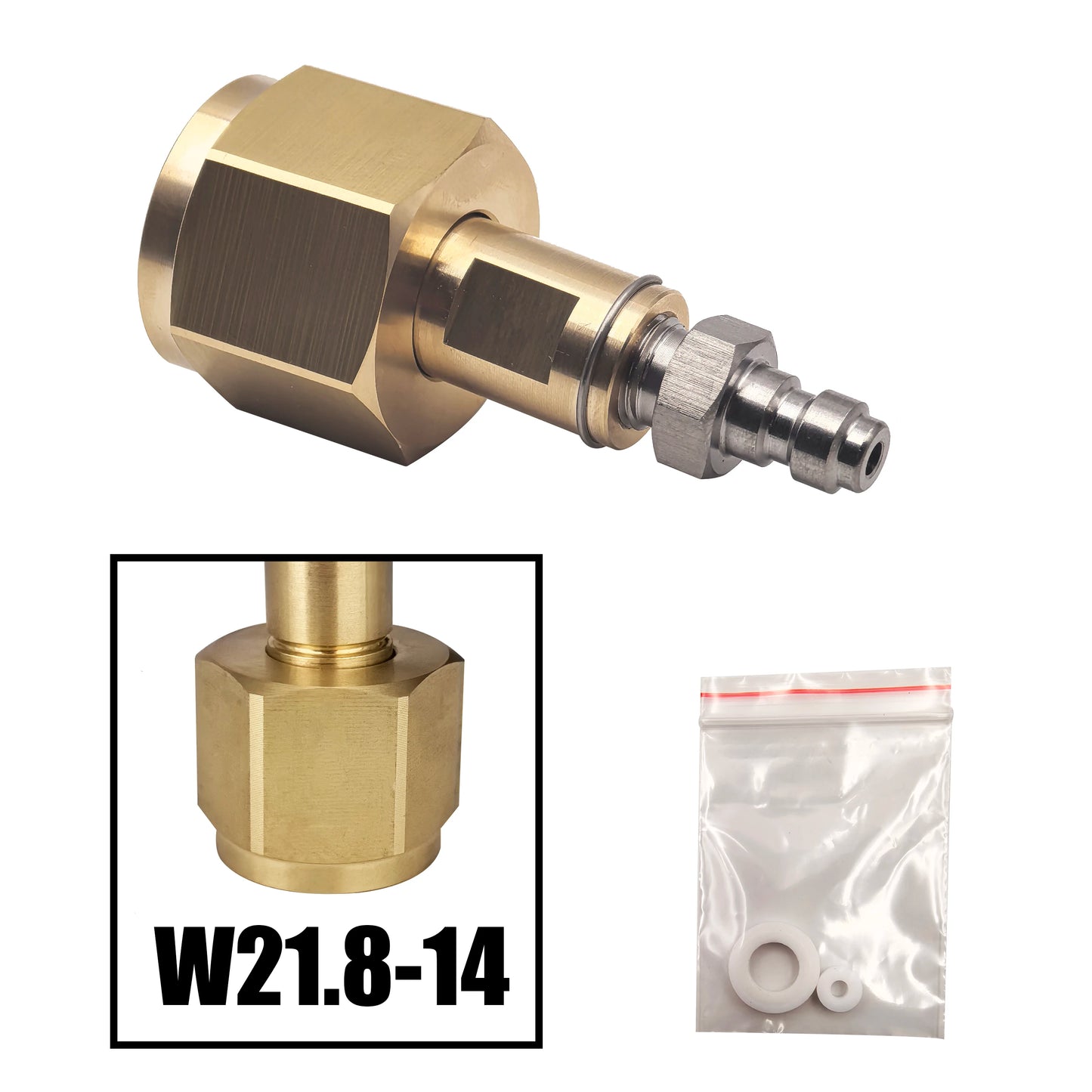 HPA CO2 Kohlendioxid-Tank CGA320 G3/4 W21.8 Mutter Nippelanschlüsse 8 mm Schnellkupplung Soda Maker Mineralwasser