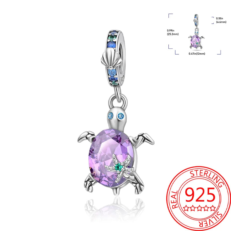 Sommer-Charm-Anhänger aus 925er-Sterlingsilber, Sea World Kingdom, Perlen für Charms, Original-Armband für Damen, Schmuckherstellung