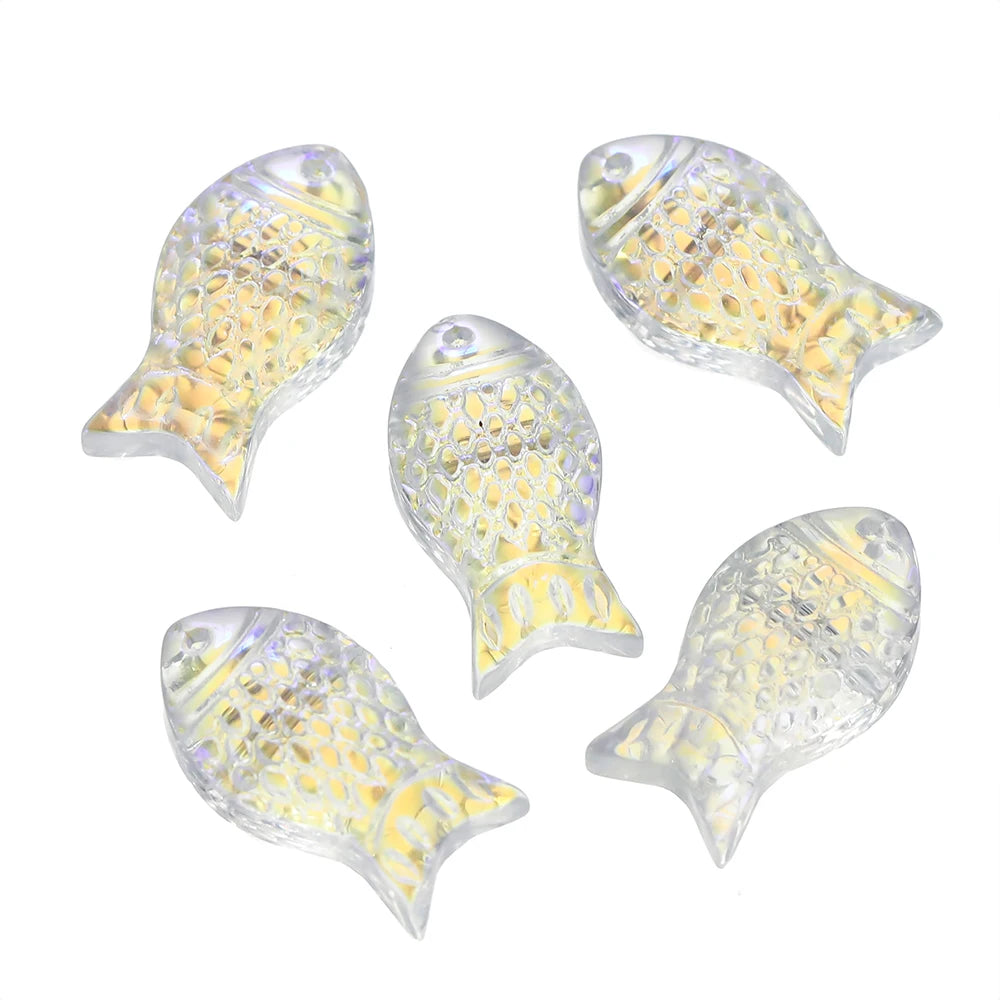 10 teile/los Allmähliche Kleine Goldfisch Glas Perlen Kristall Tschechische Spacer Perlen Für DIY Schmuck Machen Halskette Handgemachte Accessoires