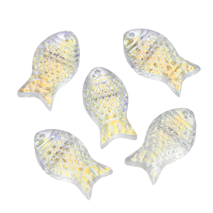 10 teile/los Allmähliche Kleine Goldfisch Glas Perlen Kristall Tschechische Spacer Perlen Für DIY Schmuck Machen Halskette Handgemachte Accessoires