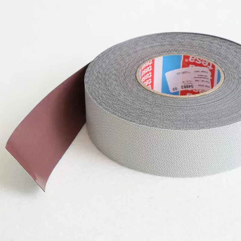 50 mm x 25 m Tesa 4863 Verschleißfestes, rutschfestes Klebeband, doppelseitiges Klebeband, silikonbeschichtetes Rollwickelband mit geprägter Oberfläche