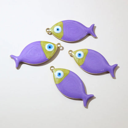 10 Stück 25x11mm Edelstahl Emaille Fisch Charms Anhänger niedlich DIY Schmuck Herstellung Zubehör für Halsketten Ohrringe Armbänder