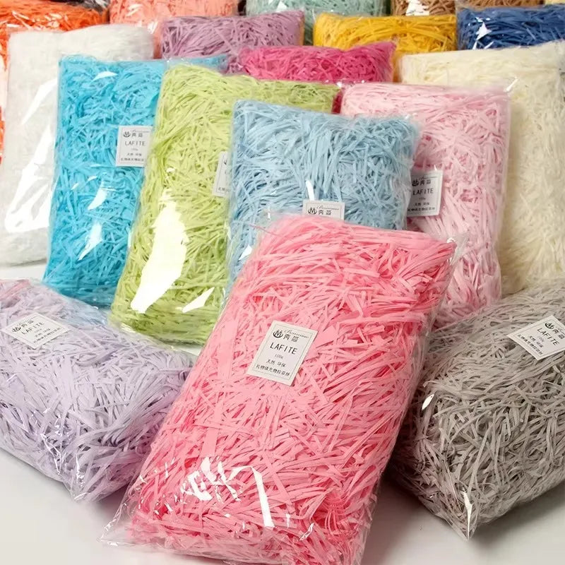 Eine Packung mit 50 g mehrfarbigem, zerknittertem Konfetti zum Selbermachen, Geburtstagsgeschenk, Boxfüller, Bast, Geburtstagsfeier, Hochzeit, Weihnachtsdekoration