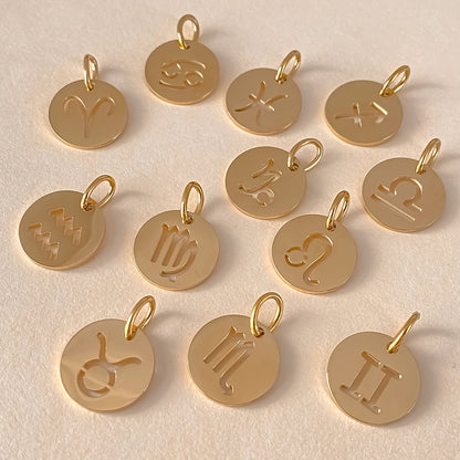 eManco Edelstahl-Skelett mit 12 Sternzeichen, Charm, DIY, Damenmode, Halskette, Schmuck, Zubehör, Herstellung, 48 Stunden Versand